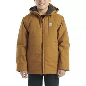 Carhartt Montana Insulated Hooded Jacket Brown Boys' Size XXS - (4/5) NWT